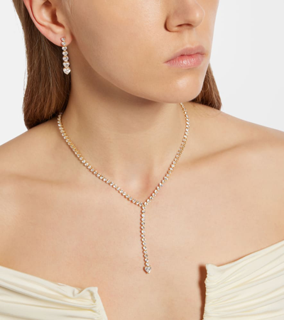 Shay Jewelry 7 Heart 18kt Gold Drop Earrings With Diamonds In Gold