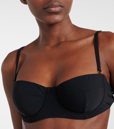 Shop Dolce & Gabbana Balconette Bikini Top In Black