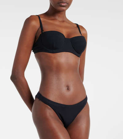 Shop Dolce & Gabbana Balconette Bikini Top In Black