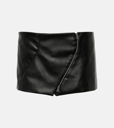 Shop Aya Muse Zip-detail Miniskirt In Black