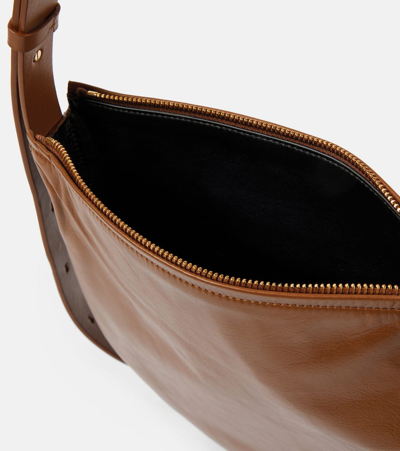 Shop Jil Sander Moon Medium Leather Shoulder Bag In Beige