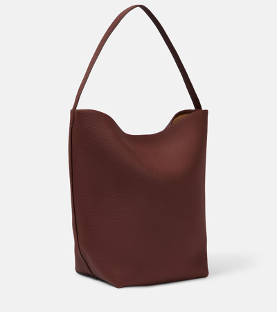 Shop The Row N/s Park Large Leather Tote Bag In Brown