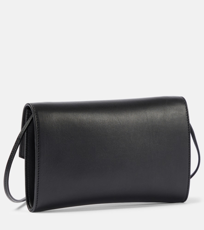 The Row Envelope Crossbody Bag In Napa Leather In Black