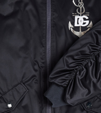 Dolce & Gabbana Dg Bomber Jacket In Blue