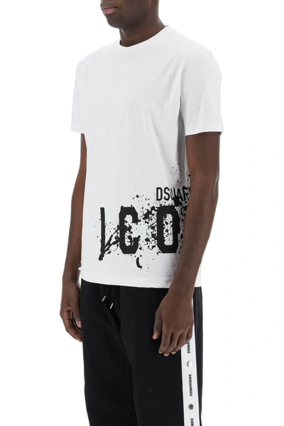 Shop Dsquared2 Icon Splash Cool Fit T Shirt In White