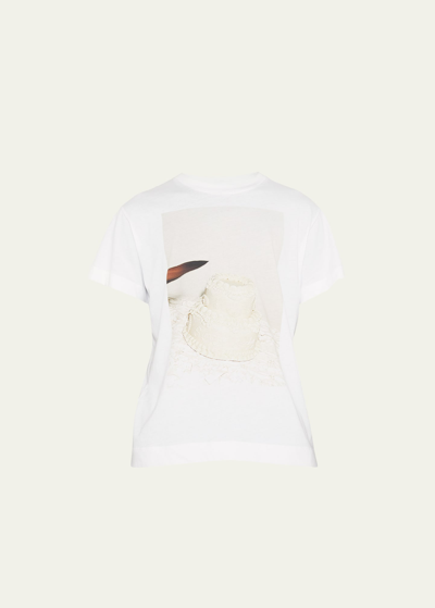 Shop Simone Rocha Men's Jersey Cake Cutting-print T-shirt In White