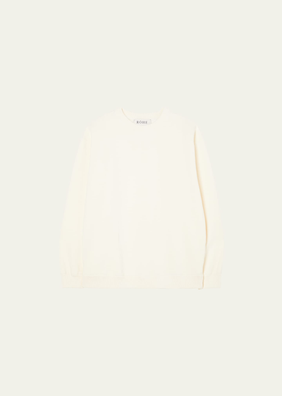 Shop Rohe Men Men's Oversized Crew Sweatshirt In 105 - Off-white