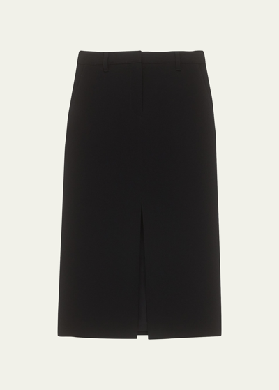 Shop Theory Admiral Crepe Midi Trouser Skirt In Black