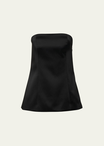 Shop Carolina Herrera Strapless Princess Seam Top In Black