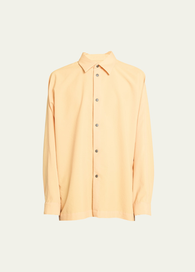 Shop Issey Miyake Men's Taffeta Coaches Jacket In Orange