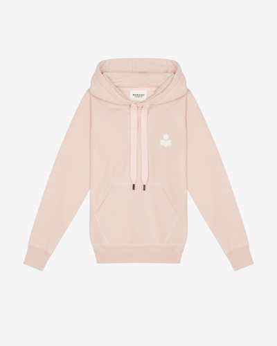 Shop Marant Etoile Malibu Logo Hoodie Sweatshirt In Pink