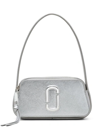Shop Marc Jacobs The Slingshot Shoulder Bag In Silver