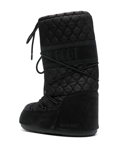 Shop Moon Boot Resort Icon Quilted Snow Boots In Black