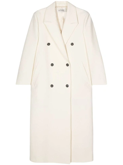 Shop Rohe Róhe Double-breasted Wool Coat Clothing In White