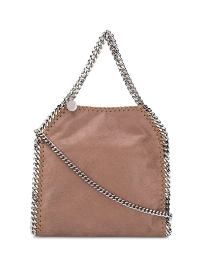 Shop Stella Mccartney Mini Falabella  Bags In Nude & Neutrals