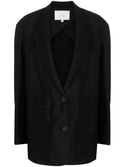 Studio Nicholson Cotton Blend Jacket In Black