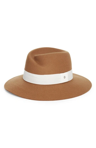 Rag & Bone Zoe Wool Felt Fedora In Brown