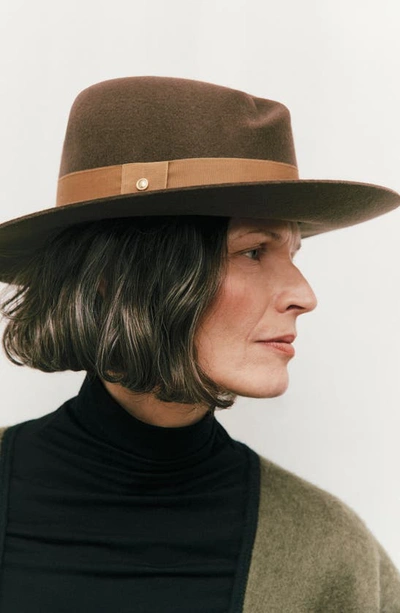 Rag & Bone Zoe Wool Felt Fedora In Brown