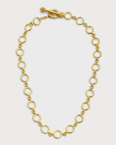 Shop Elizabeth Locke 19k Gold Link Frascati Necklace, 17"l In 05 Yellow Gold