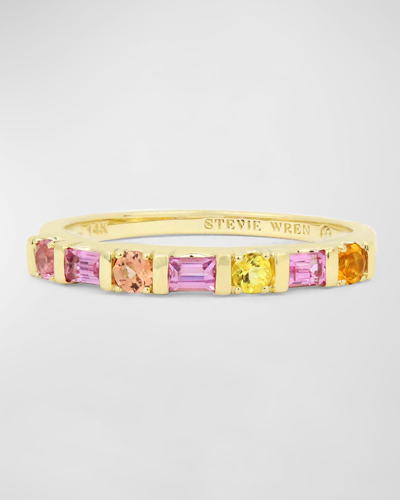 Shop Stevie Wren 14k Yellow Gold Multi-shape Stone Ring In Pink Tourmaline