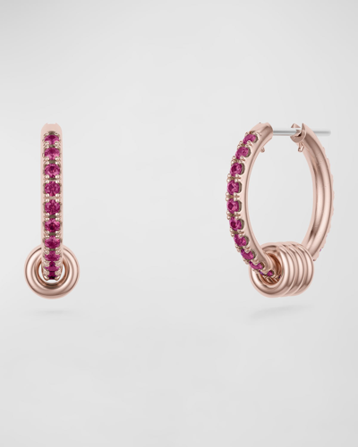 Shop Spinelli Kilcollin Ara Sg Deux Silver & Gold Hoop Earrings With Diamonds In 35 Mixed Metal