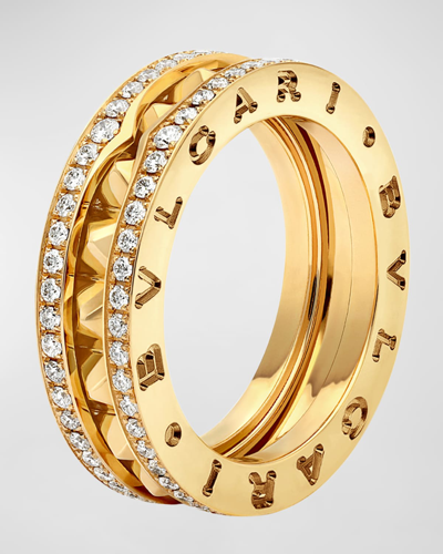 Shop Bvlgari B. Zero1 Yellow Gold Diamond Edge Ring, Eu 48 / Us 4.5 In 05 Yellow Gold