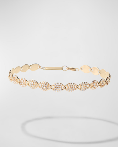 Shop Lana 14k Gold Flawless Nude Diamond Link Bracelet In 40 White