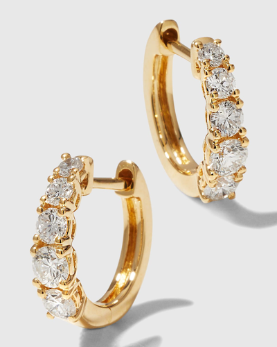 Shop Anita Ko 18k Yellow Gold Small Diamond Huggie Earrings