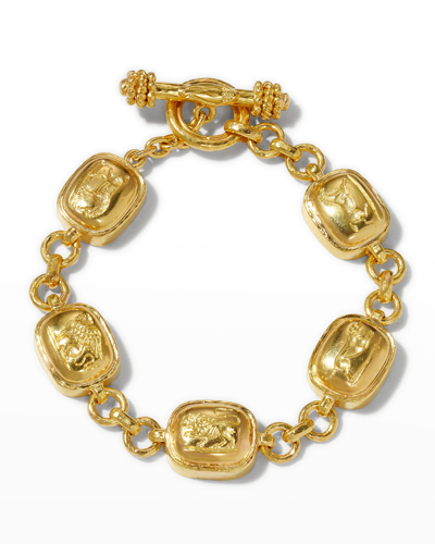 Shop Elizabeth Locke 19k Intaglio Horse Sphinx Lion Hound Bracelet In 05 Yellow Gold