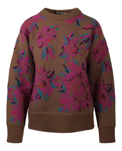 Ferragamo Floral Wool Sweater In Multi