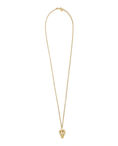 Shop Philipp Plein 3d $kull Crystal Cable Chain Necklace In Multi