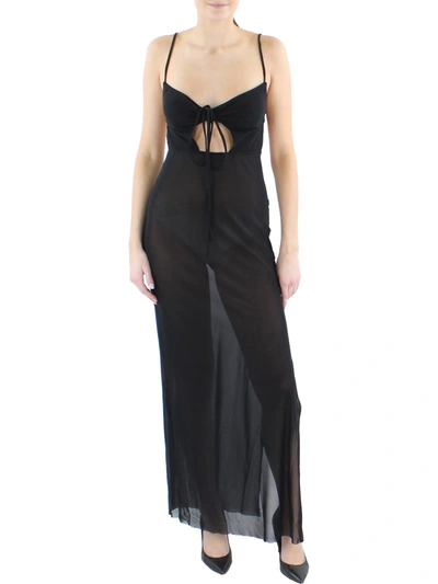 Shop Weworewhat Womens Mesh Sheer Maxi Dress In Black