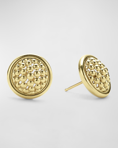 Shop Lagos Covet 18k Yellow Gold Cavier Stud Earrings In 60 Multi-colored