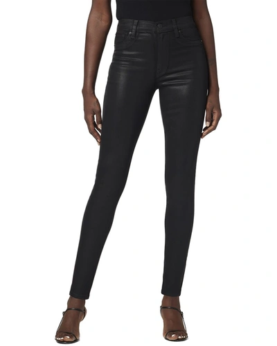 Shop Hudson Jeans Barbara Noir Coated Super Skinny Leg Jean In Black