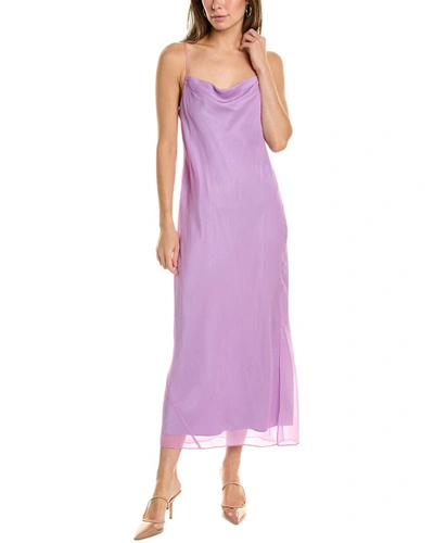 Shop Vince Crinkle Silk Cami Dress In Purple