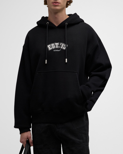 Shop Off-white Men's 10th Anniversary Skate Hoodie In Black