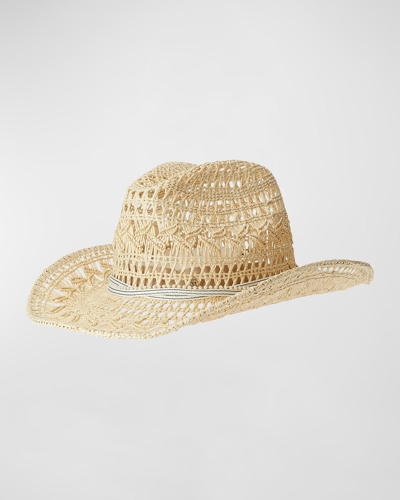 Shop Maison Michel Austin Cannage Straw Cowboy Hat In Natural
