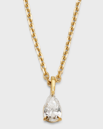 Shop Anita Ko 18k Yellow Gold Pear Diamond Pendant Necklace In 05 Yellow Gold