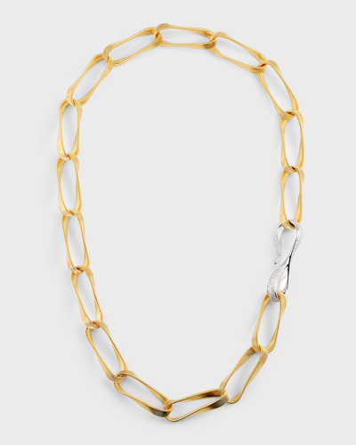 Shop Marco Bicego 18k Yellow Gold Marrakech Onde Grande Link Necklace In 05 Yellow Gold