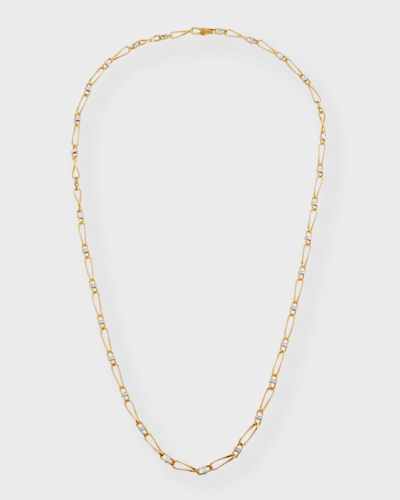 Shop Marco Bicego 18k Yellow Gold Marrakech Onde Single Link Necklace In 05 Yellow Gold