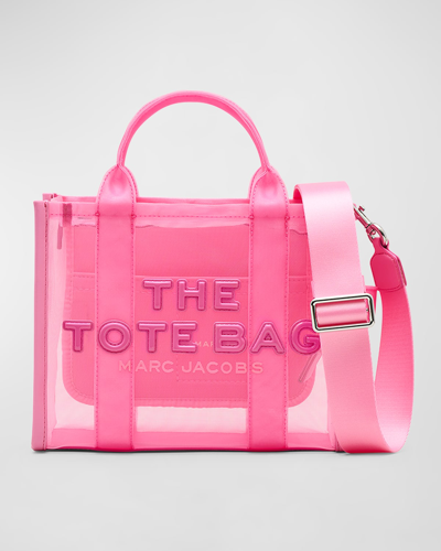Shop Marc Jacobs The Mesh Small Tote Bag In Candy Pink