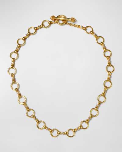Shop Elizabeth Locke 19k Diamond Celtic Link Necklace In 05 Yellow Gold