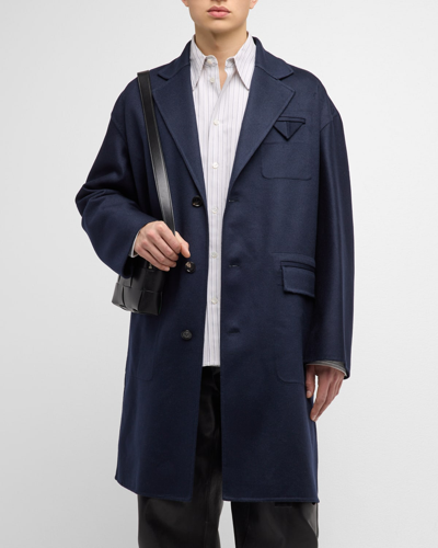 Shop Bottega Veneta Men's Wool-cashmere Topcoat In Antilope