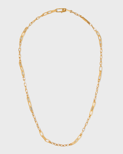 Shop Marco Bicego Unisex 18k Mixed Coiled Open Chain Link Necklace, 21.5" In 05 Yellow Gold