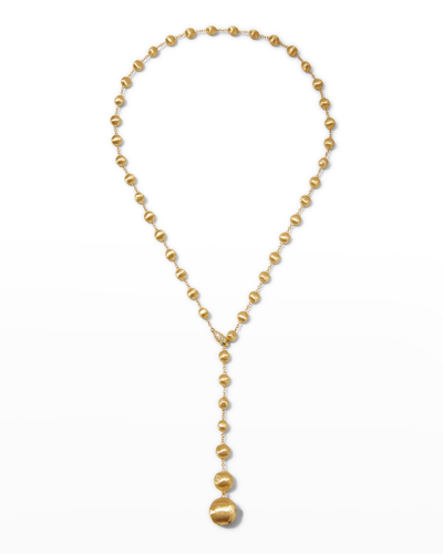Shop Marco Bicego Africa 18k Diamond Lariat Necklace In 05 Yellow Gold