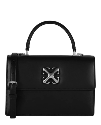 Shop Off-white Jitney 1.4 Top Handle Bag In Black