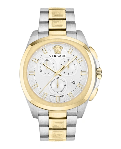 Versace Geo Chrono Bracelet Watch In Multi