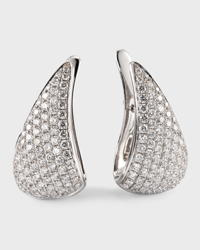 Shop Anita Ko 18k White Gold Pave Claw Earrings In 10 White Gold