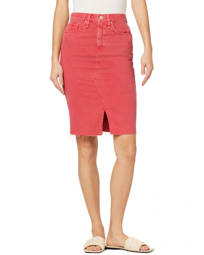 Shop Hudson Jeans Reconstructed Dist Party Punch Skirt In Pink
