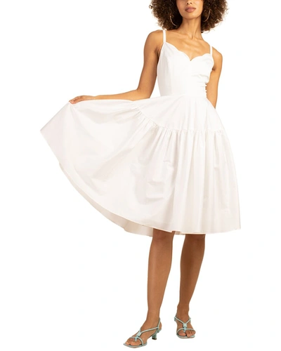 Shop Trina Turk Fit And Flare Bask Dress In White